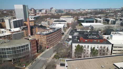 Aerial-Pullback-Reveals-Northeastern-University-from-Above