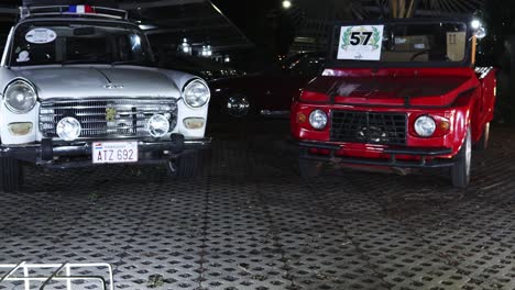 Beautiful-old-classic-cars-in-a-dealership-garage-in-Paraguay