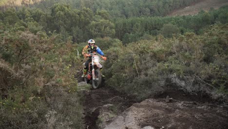 Professional-Motocross-Rider-Doing-Off-road-Successfully-In-Soil-During-Enduro-Ride