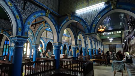 Incredible-interiors-of-El-Ghriba-Jewish-synagogue-of-Djerba-in-Tunisia-with-tourists