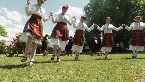 Happy-Bulgarian-dance-group-perform-horo-at-folklore-summer-festival