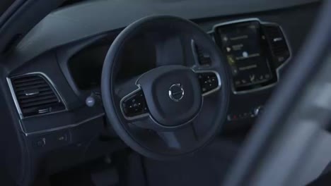 Odesa,-Ukraine---November,-2021:-Volvo-car-interior---steering-wheel-and-dashboard
