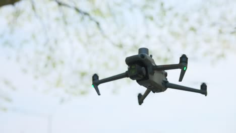 View-Of-DJI-Mavic-3-Enterprise-Drone-Hovering-With-Bokeh-Background-In-Park