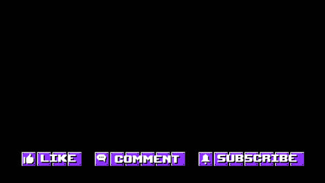 Classic,-8-Bit-video-game-LIKE-COMMENT-SUBSCRIBE-animations-in-Twitch-colors-to-easily-lay-over-your-YouTube-videos-and-Twitch-streams