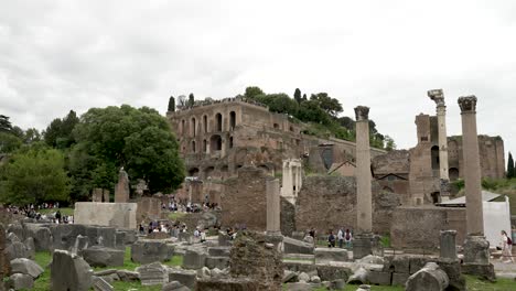 View-Across-Regia-At-The-Roman-Forum-With-Palatine-Hill-In-Background