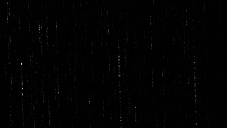 Digital-animation-of-codes-and-particles-moving-in-matrix-style,-matrix-rain-effect-on-dark-background,-digital-world-concept