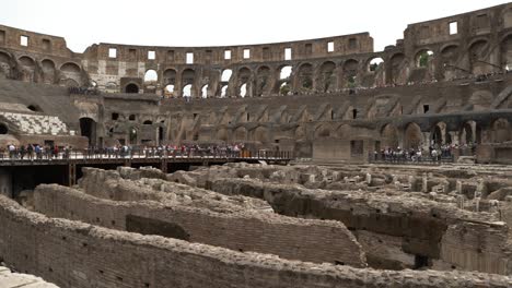 Panoramic-View-Of-The-Roman-Colosseum-Amphitheatre-Over-The-Hypogeum