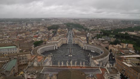 View-Overlooking-St-Peter's-Square-From-Top-Of-Basilica-Di-San-Pietro-In-The-Vatican-City