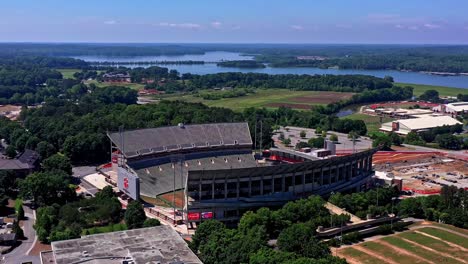 Gran-Estadio-De-Rugby-En-Una-Universidad-De-Clemson,-Carolina-Del-Sur.