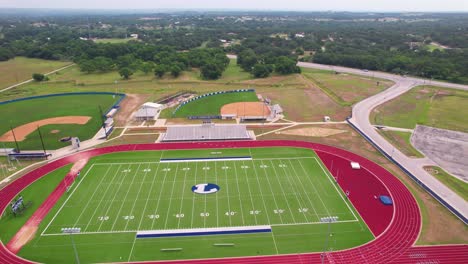 Aerial-footage-of-the-Lampasas-High-School-football-stadium-and-baseball-fields