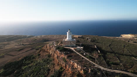 Aerial-view-of-Lighthouse-in-Gozo