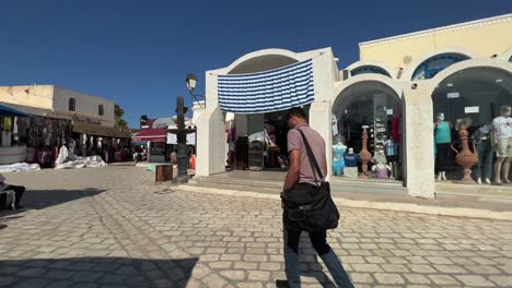 Picturesque-traditional-market-of-Houmt-Souk-of-Djerba-island-in-Tunisia