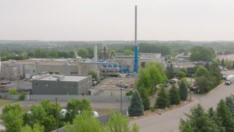 Aerial-View-of-North-American-Industrial-Factory-Landscape