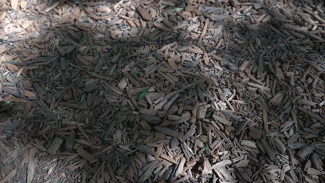 Brown-mulch-woodchips-wood-chips-mulching-mulch-stock-video-footage