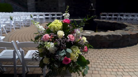 Flowers-at-a-wedding-stock-video-footage
