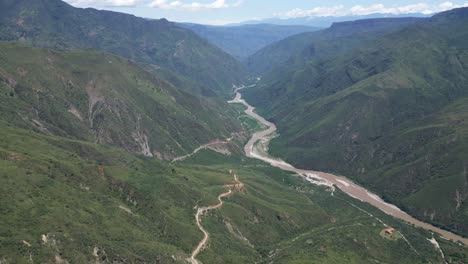 Chicamocha-Canyon-aerial-view-of-tourist-destination-near-san-Gil-Santander-Colombia