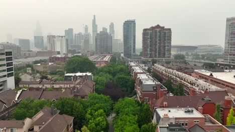 Wohngebiet-Von-Chicago-Während-Der-Schlechtesten-Luftqualität-Aller-Zeiten