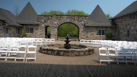 Outdoor-wedding-ceremony-venue-stock-video-footage