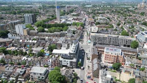 Ascending-drone,aerial-Walthamstow-town-centre-East-London-UK-drone,aerial