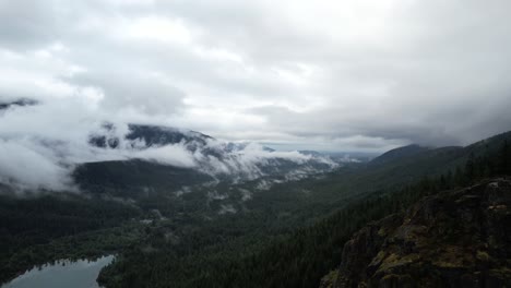 Aerial-drone-view-from-Rattlesnake-ridge-seattle