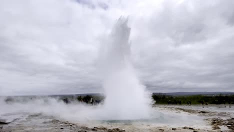Iceland---Golden-Circle---Dive-into-the-bubbling-hot-springs-and-vibrant-landscapes-of-Iceland's-Geysir-geothermal-area