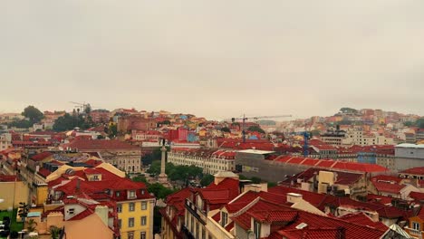 Lisbon,-Portugal-overlooking-the-city-and-Tagus-river-during-the-day-in-the-summer