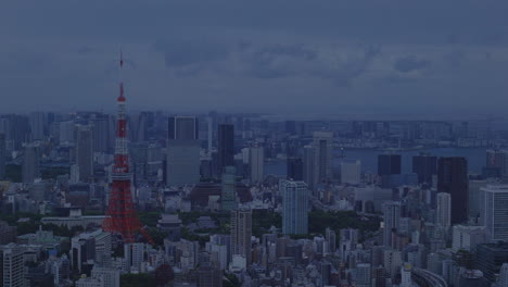 Central-Tokyo-at-dusk-with-Tokyo-Tower-visible