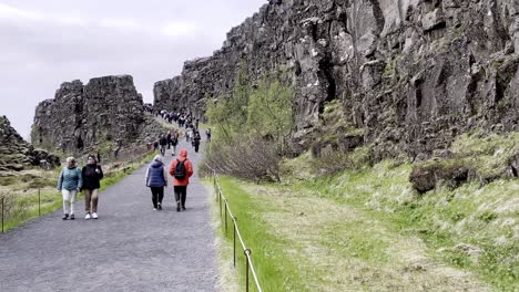 Iceland---Golden-Circle---Step-into-the-living-history-of-Iceland-at-Thingvellir-National-Park,-where-the-tectonic-plates-meet-and-nature-tells-its-story
