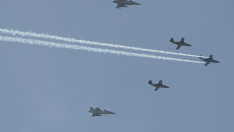 Air-force-flight-show-at-National-Day-celebration-ceremony-in-Sweden