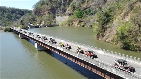 Polaris,-SIDE-BY-SIDE,-CAN-AM,-SXS,-Rally-race,-SIDE-BY-SIDE-over-bridge,-ATV,-drone,-UTV-Off-Road-Extreme-Racing,-costa-rica