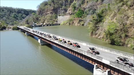 Polaris,-SIDE-BY-SIDE,-CAN-AM,-SXS,-Rally-race,-drone,-SIDE-BY-SIDE-over-bridge,-ATV,-UTV-Off-Road-Extreme-Racing,-costa-rica