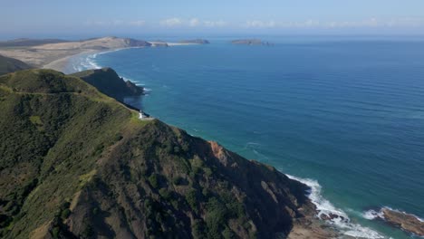 A-done-shot-lookin-back-inland-at-the-lighthouse-of-cape-Reinga