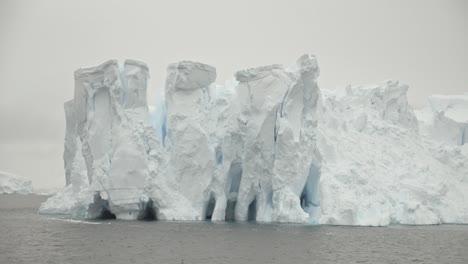 Amazon-big-iceberg-in-polar-waters,-very-high