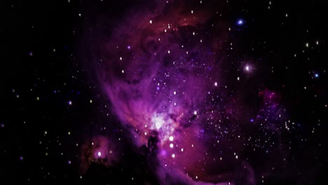 Vista-De-4k-De-Volar-A-Través-De-La-Nebulosa-Y-Las-Estrellas-Del-Espacio-Exterior