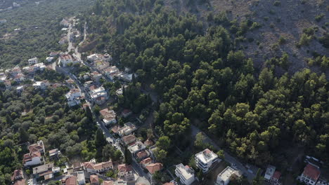 Bird's-eye-view-of-hillside-street-and-houses-on-Greek-island-of-Chios
