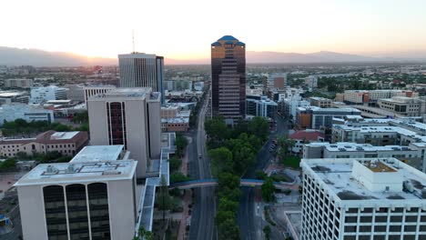 Downtown-Tucson,-Arizona-establishing-shot