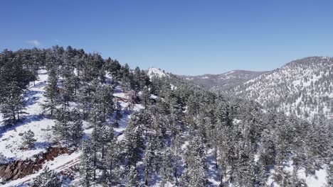 Boulder-Canyon-Mountain-Range,-Colorado---Aerial-Drone-Footage---Daytime