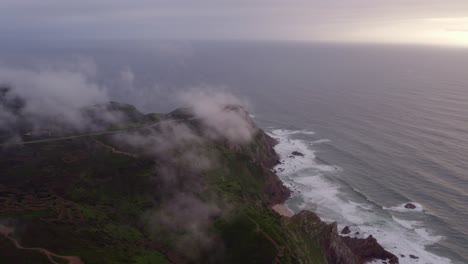 Luftaufnahme-Der-Berühmten-Küste-Rund-Um-Cabo-Da-Roca-In-Portugal