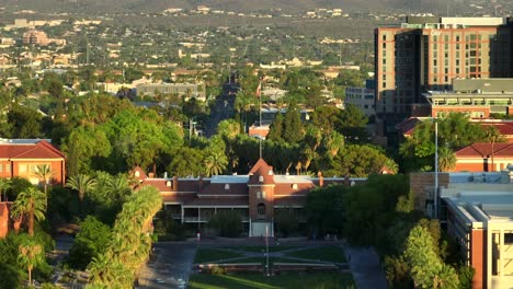 Aerial-long-shot-of-University-of-Arizona-Old-Main