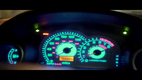 Dash-board-in-the-car-with-lights