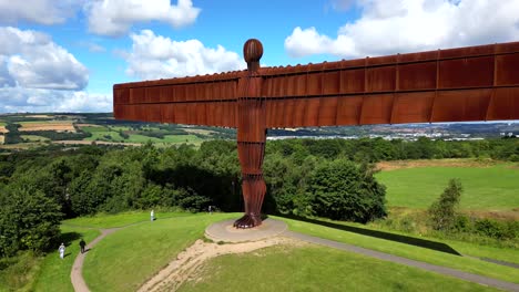Rising-aerial-view-and-fly-over-of-the-Angel-of-the-North-statue