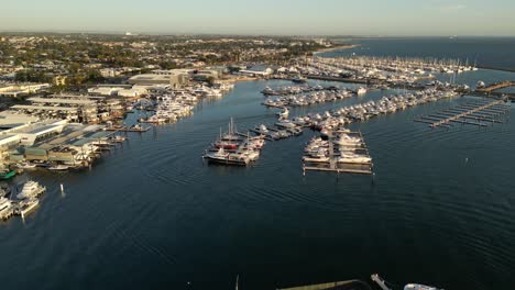 4K-30FPS-Amazing-Aerial-View-of-Fremantle-Sailing-Club-in-Perth-City-Australia---Dolly-Shot