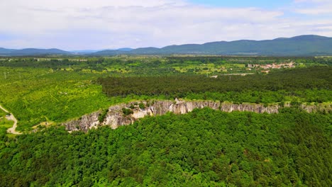 Stunning-aerial-4K-drone-footage-of-a-fortress-of-Črni-Kal
