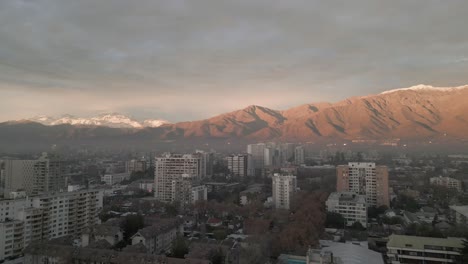 Santiago-Chile-flying-drone-in-providencia-sunset