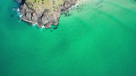 Bird's-Eye-View-of-Norries-Headland-and-Cabarita-Beach,-Tweed-Shire,-Bogangar,-Northern-Rivers,-New-South-Wales,-Australia-Aerial-Drone-Shot