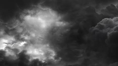 Flying-In-Thunderstorm-Clouds-in-dark-sky