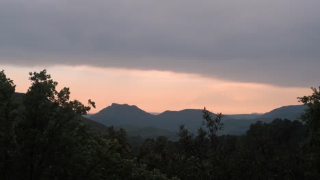 View-of-sunset-in-Cevennes-mountains-in-France