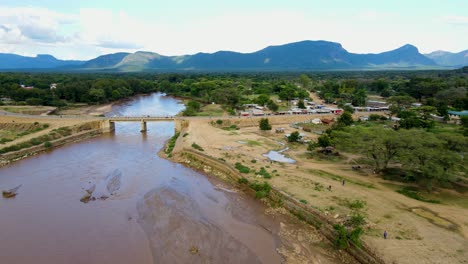 River-scape-drone-view