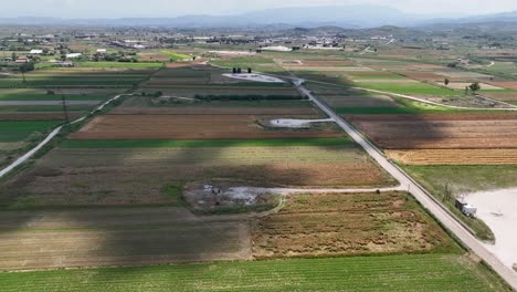 Paisaje-Rural-Con-Campos-De-Cultivo-Y-Pequeños-Caminos
