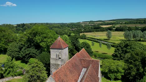 A-rising-boom-shot-of-St-Lawrence-the-Martyr-church-for-a-greater-view-of-the-Stour-valley
